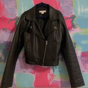 Faux Leather Moto Jacket
